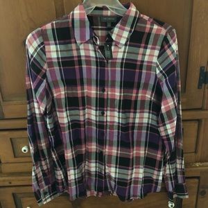 Pink & Purple Long Sleeve Never Worn Flannel